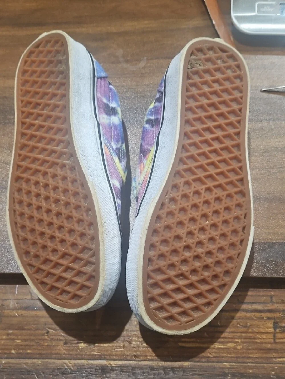 Vans Kids Tie-Dye Slip-On Sneakers - Yellow, Purple & Blue